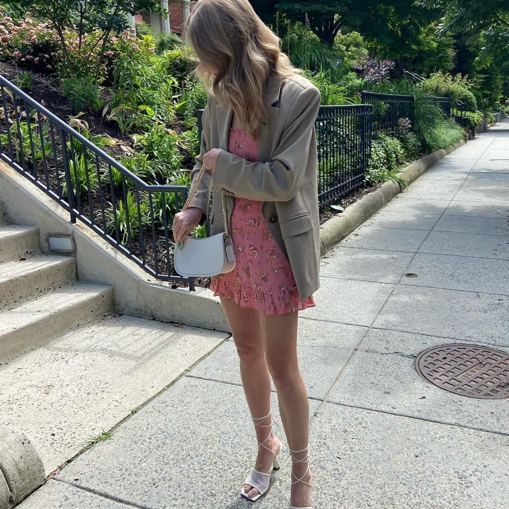 Reformation Pink Floral Dress